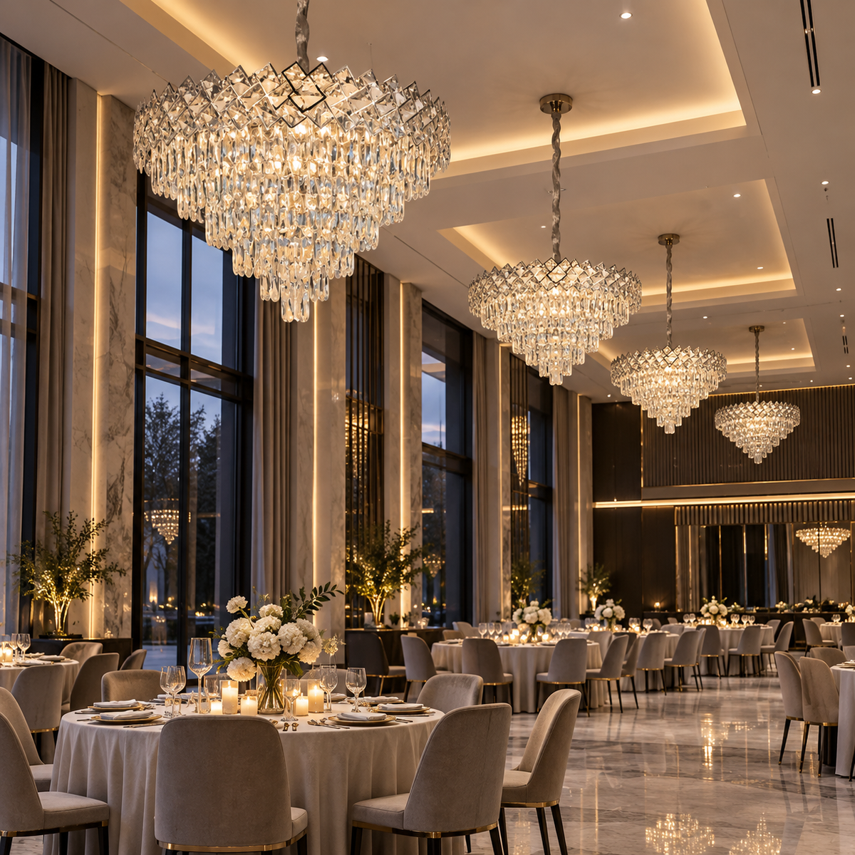 Candelabru Cristal MALLI Silver ⌀80CM