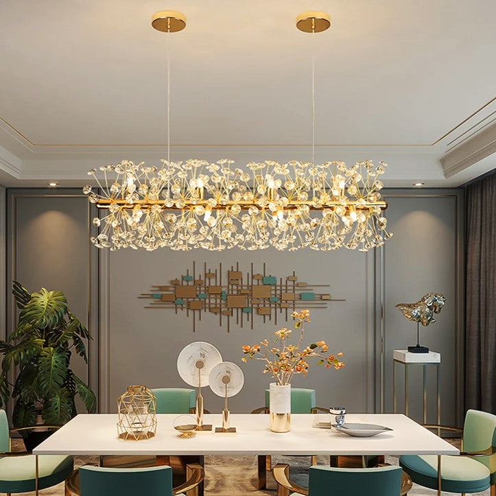 Lustra Suspendata Crystal Dandelion Gold LINIAR