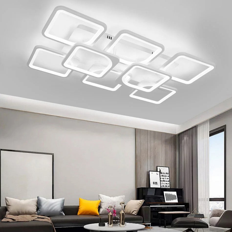 Lustra LED SQUARE SUPREM Alb Echivalent 1200W Telecomanda