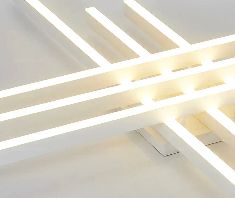 Lustra LED 6 Modern LINES Alb Echivalent 600W Telecomanda