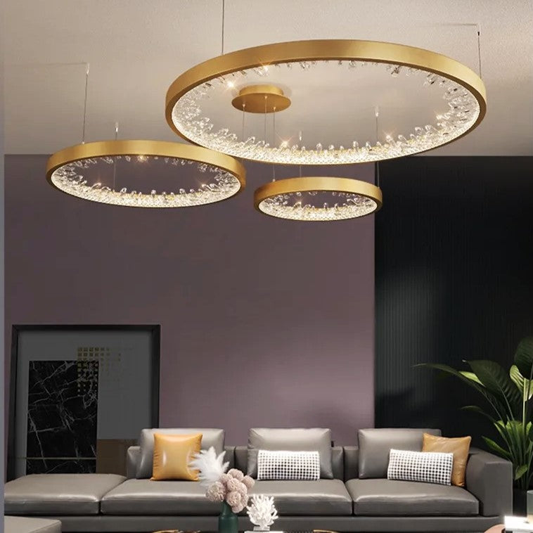 Lustra LED ICE-AGE Gold 3 Segmente Mobile Echivalent 800W