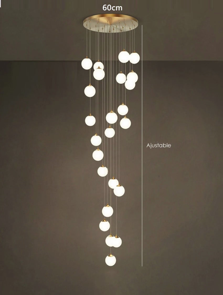 Lustra Abajur Mat GOLD LUXURY STAIRCASE Gigant