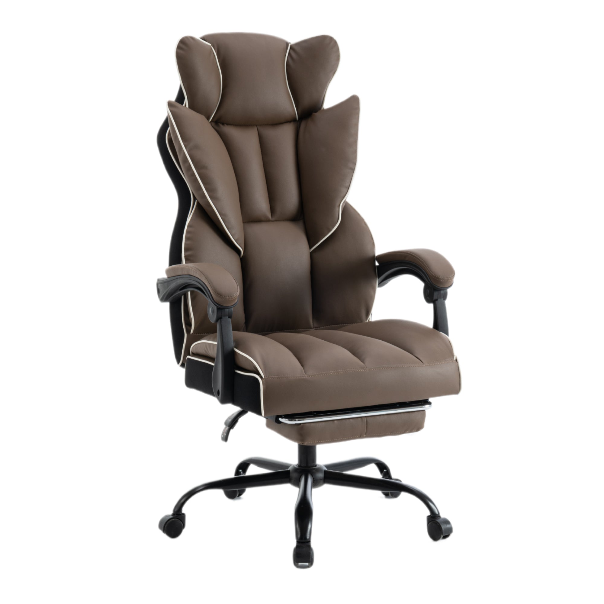 Scaun de Birou Reglabil Maro WF-807B cu Suport Picioare | Piele Ecologica