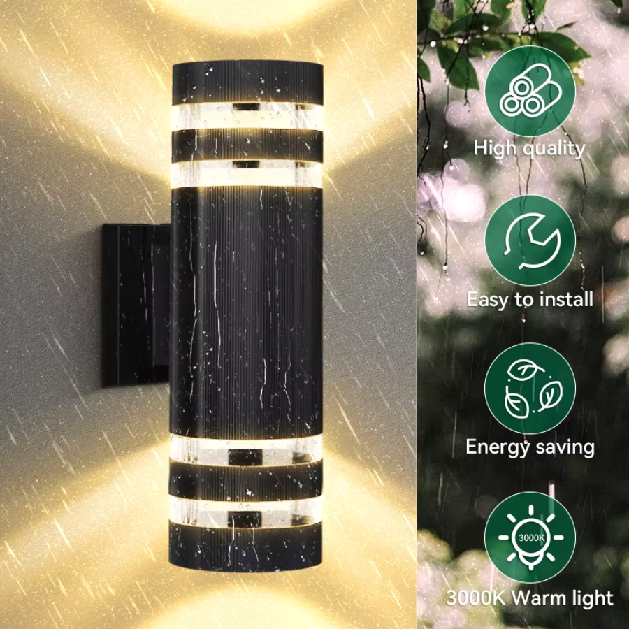 Aplica Exterior 2xE27 Black Mamba