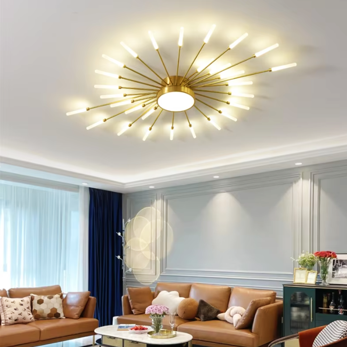 Lustra LED American Splendor Gold Echivalent 800W Telecomanda