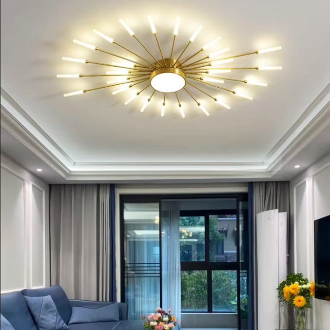 Lustra LED American Splendor Gold Echivalent 800W Telecomanda