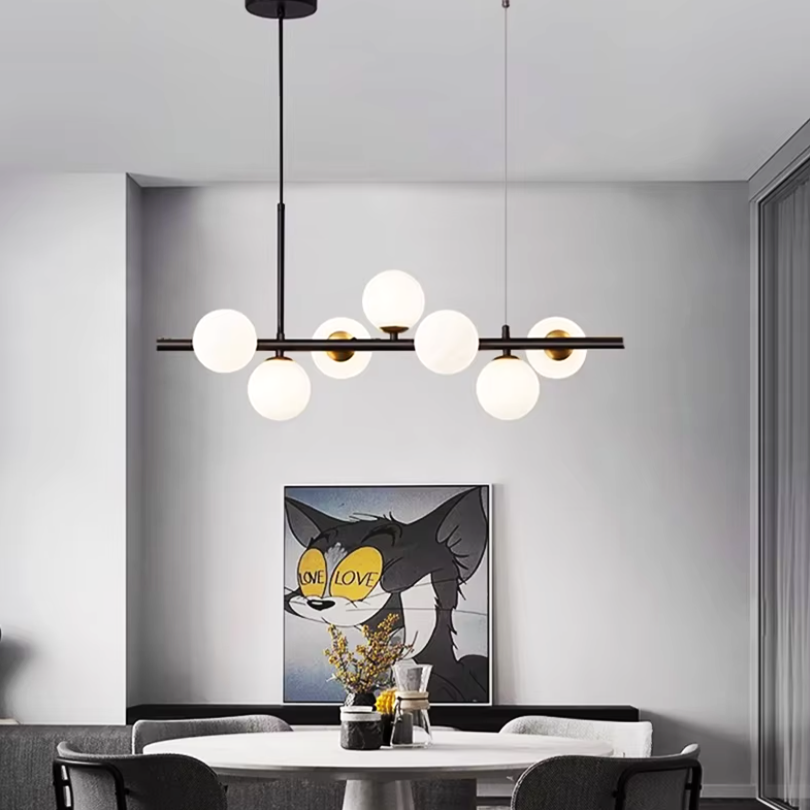 Lustra Abajur MAT BLACK Liniara 7xG9