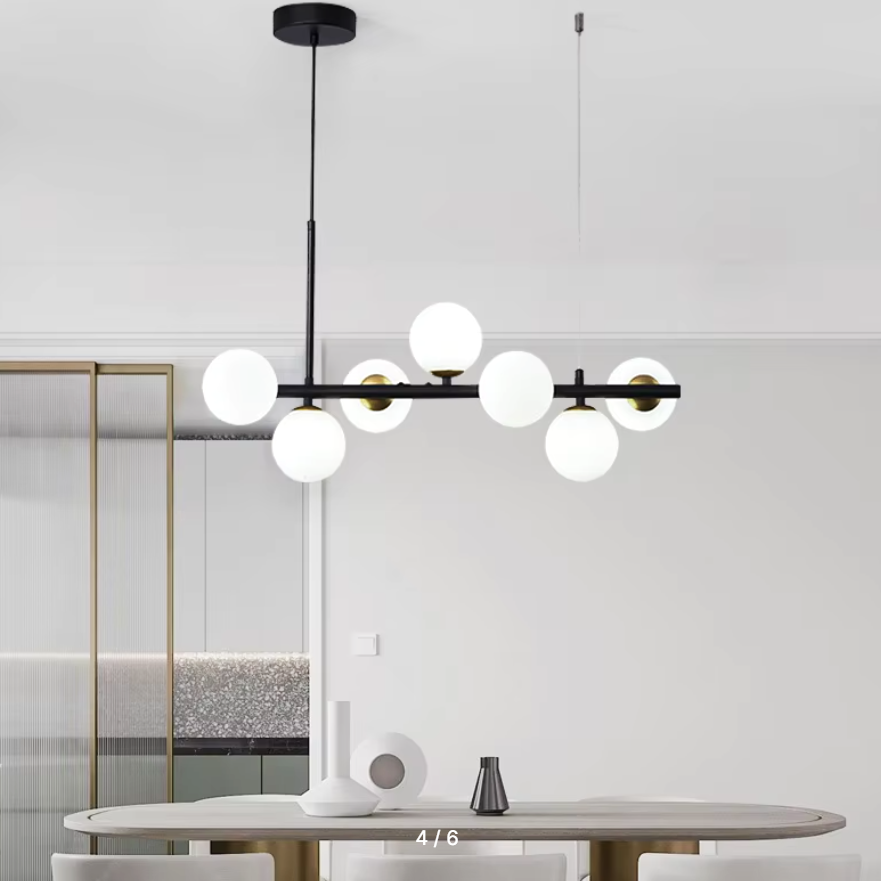 Lustra Abajur MAT BLACK Liniara 7xG9