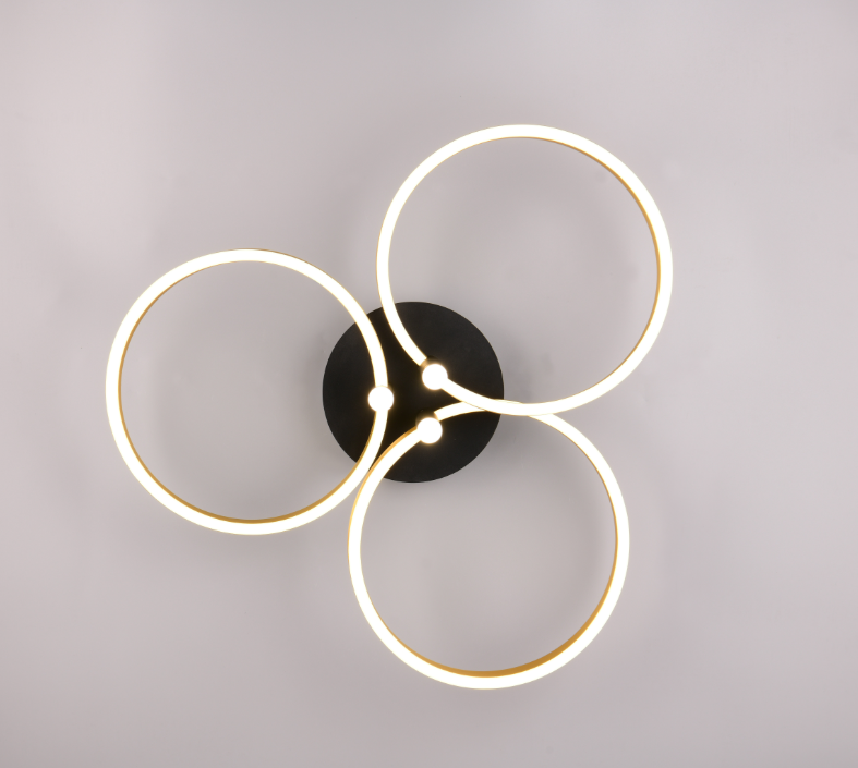 Lustra LED Luxury ShineShift Black + Gold Echivalent 500W NEGRU + AURIU / MINIMALIST DESIGN Lighting Fixtures