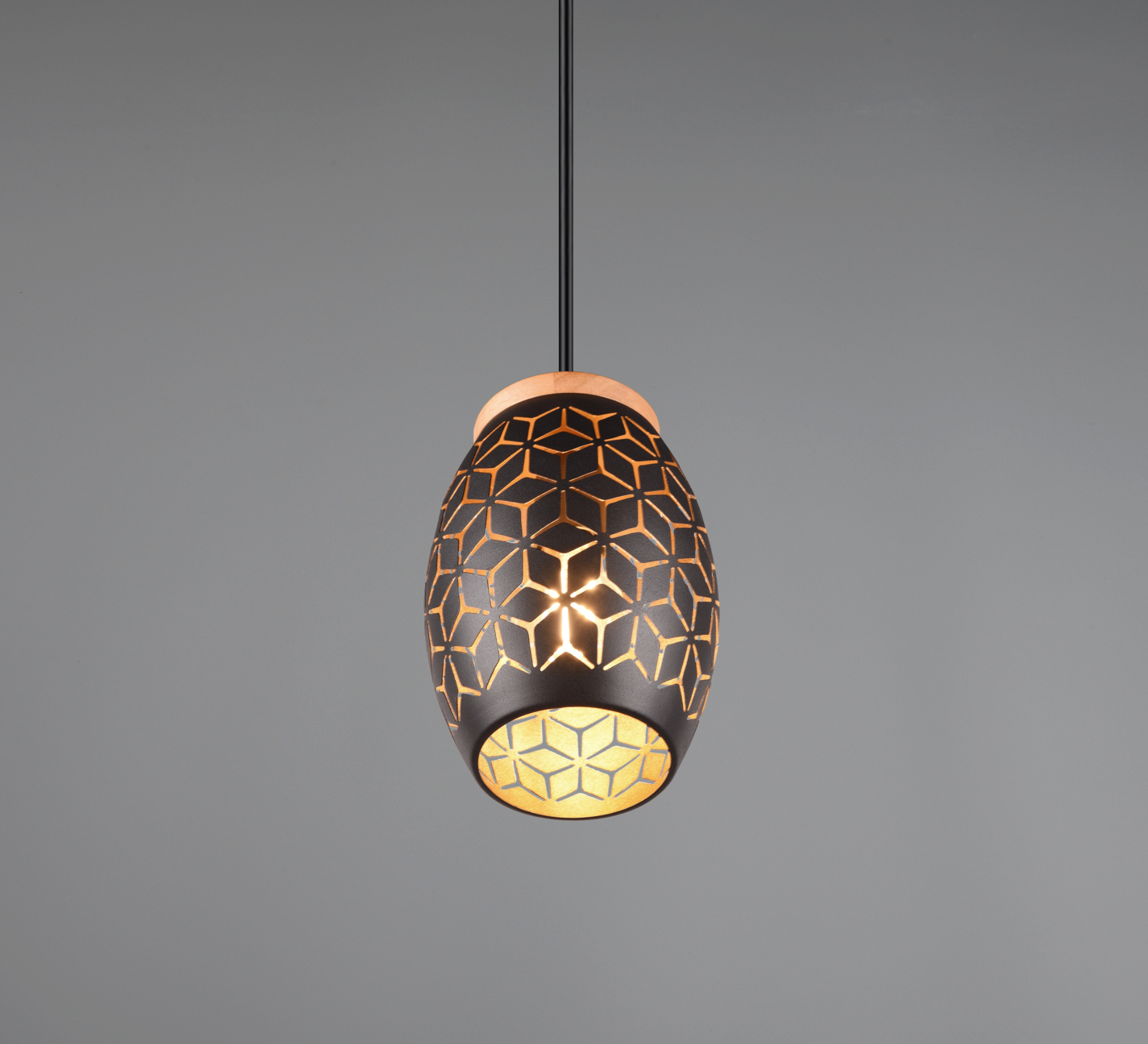 Pendul Decorativ BIDAR 1x E27 Black