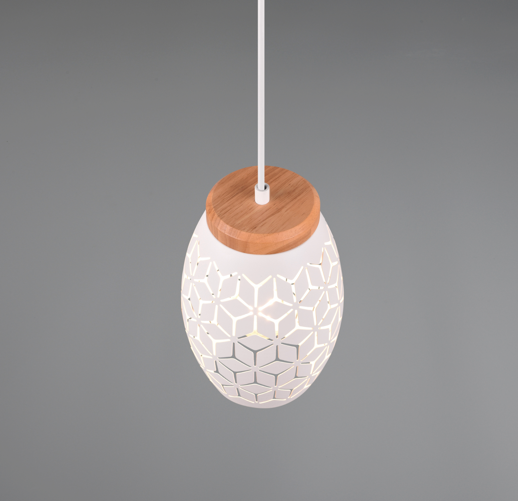 Pendul Decorativ BIDAR 1xE27 Alb