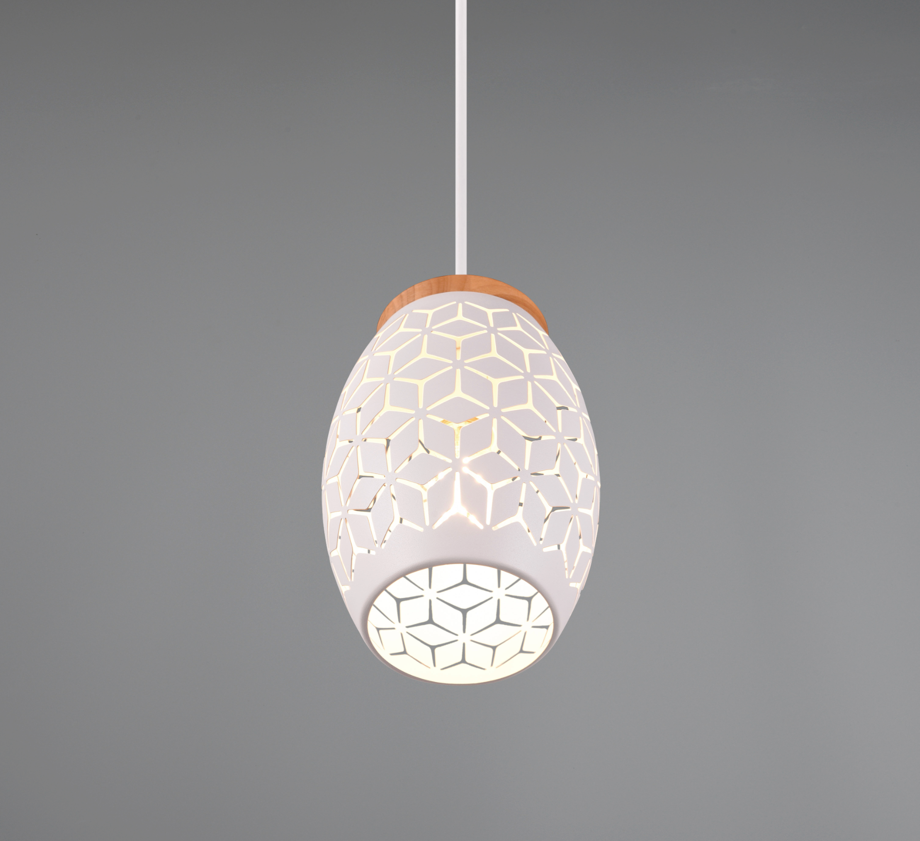 Pendul Decorativ BIDAR 1xE27 Alb