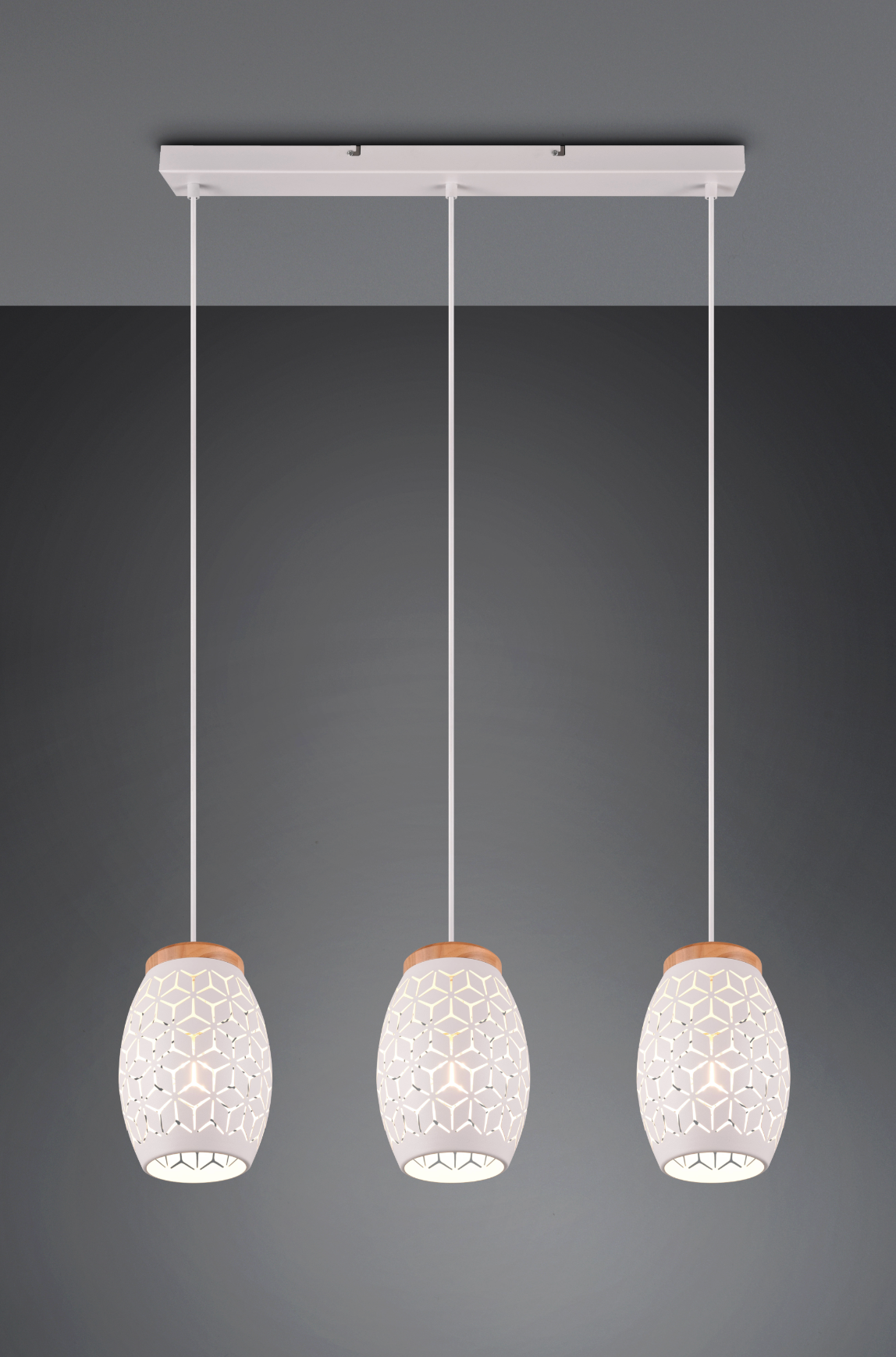 Lustra Suspendata 3xE27 BIDAR Alba