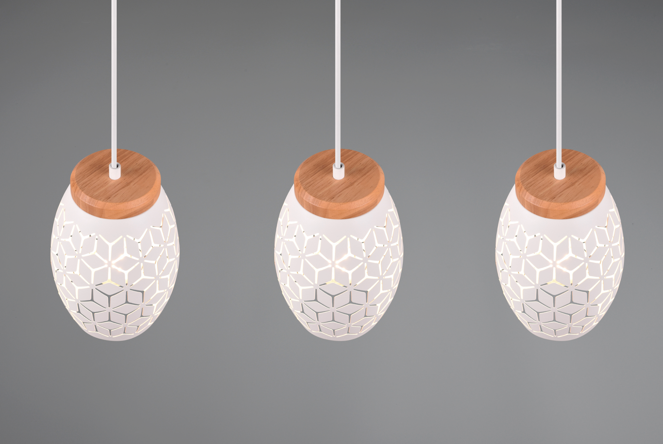 Lustra Suspendata 3xE27 BIDAR Alba