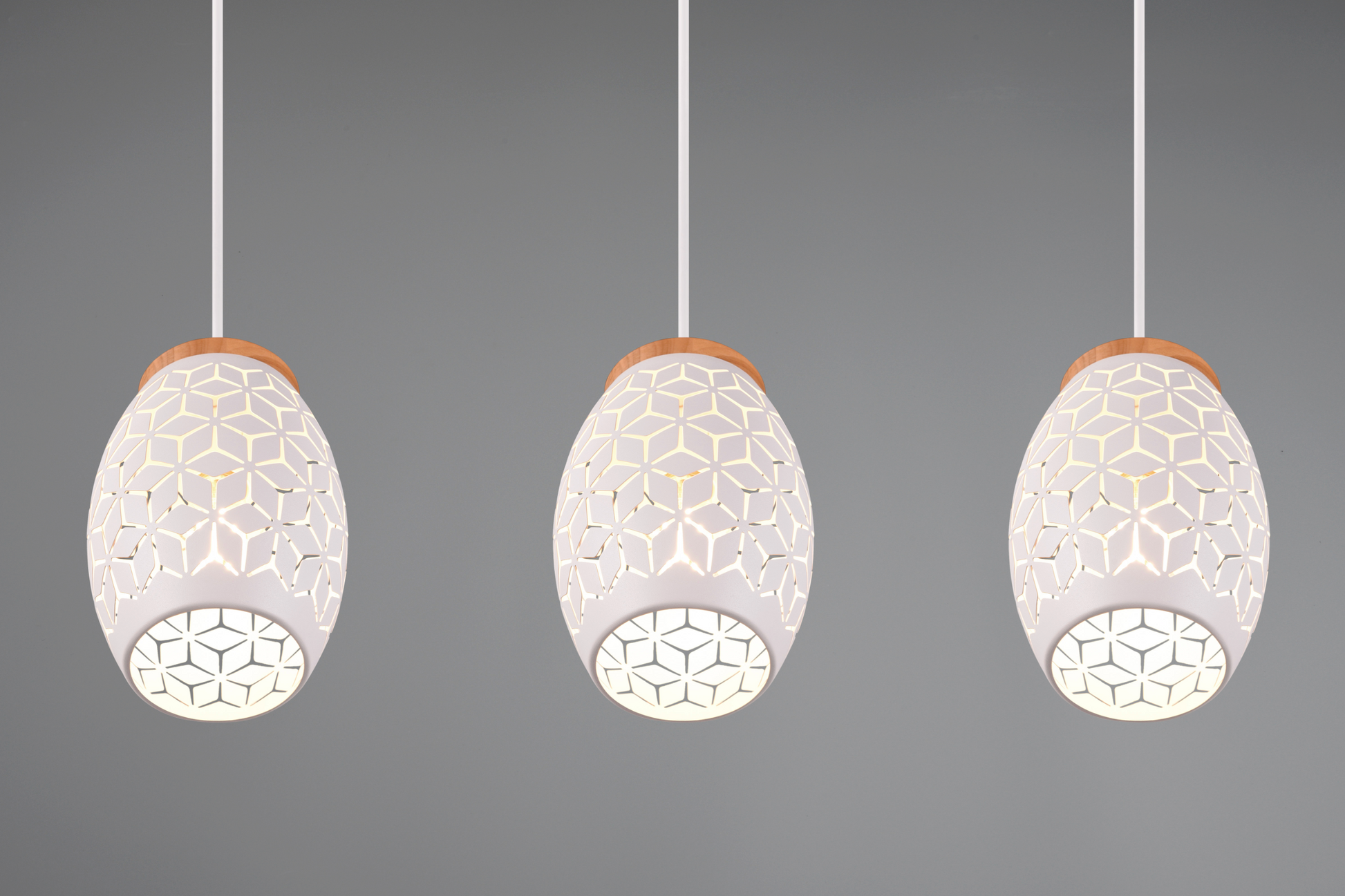 Lustra Suspendata 3xE27 BIDAR Alba