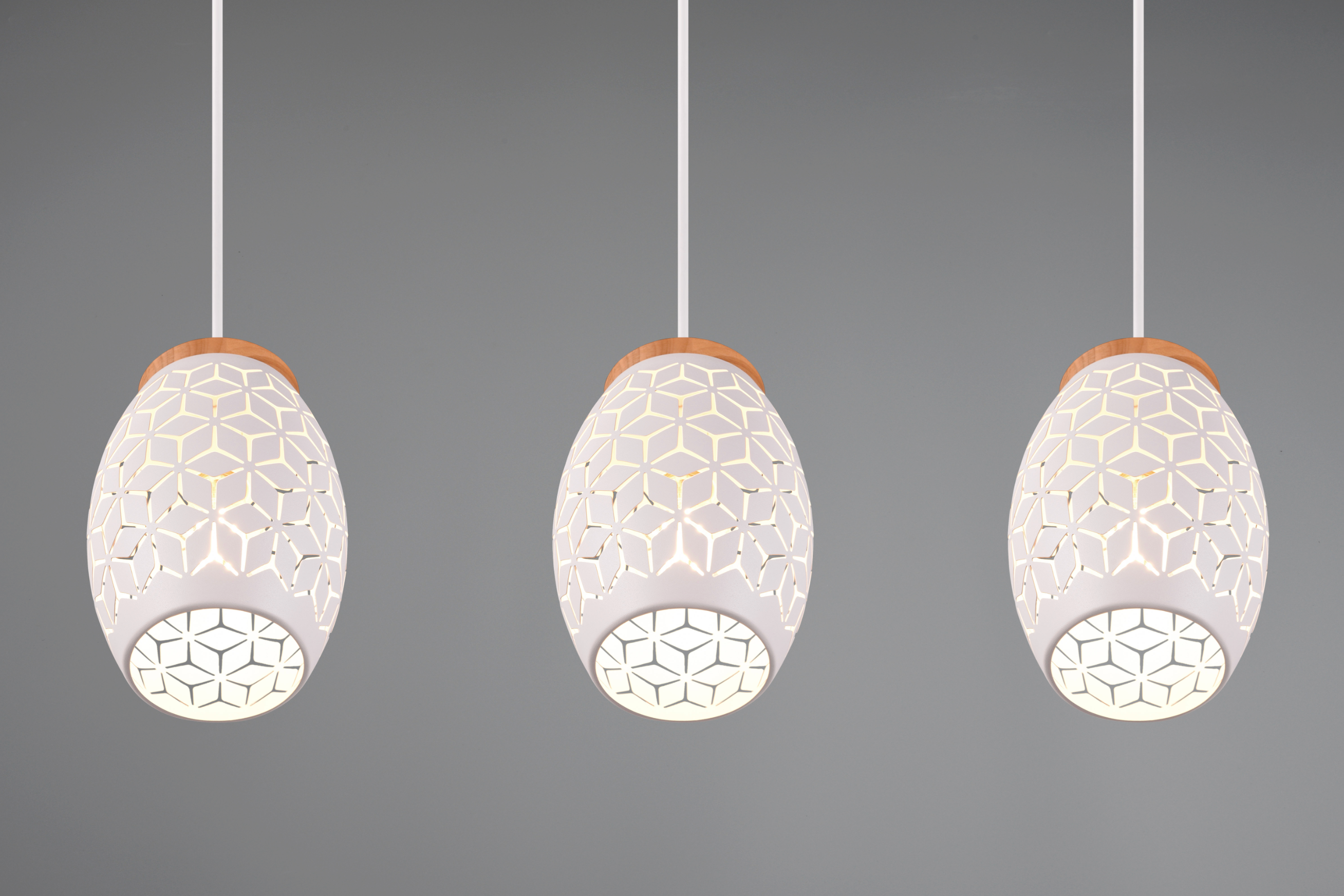 Lustra Suspendata 3xE27 BIDAR Alba