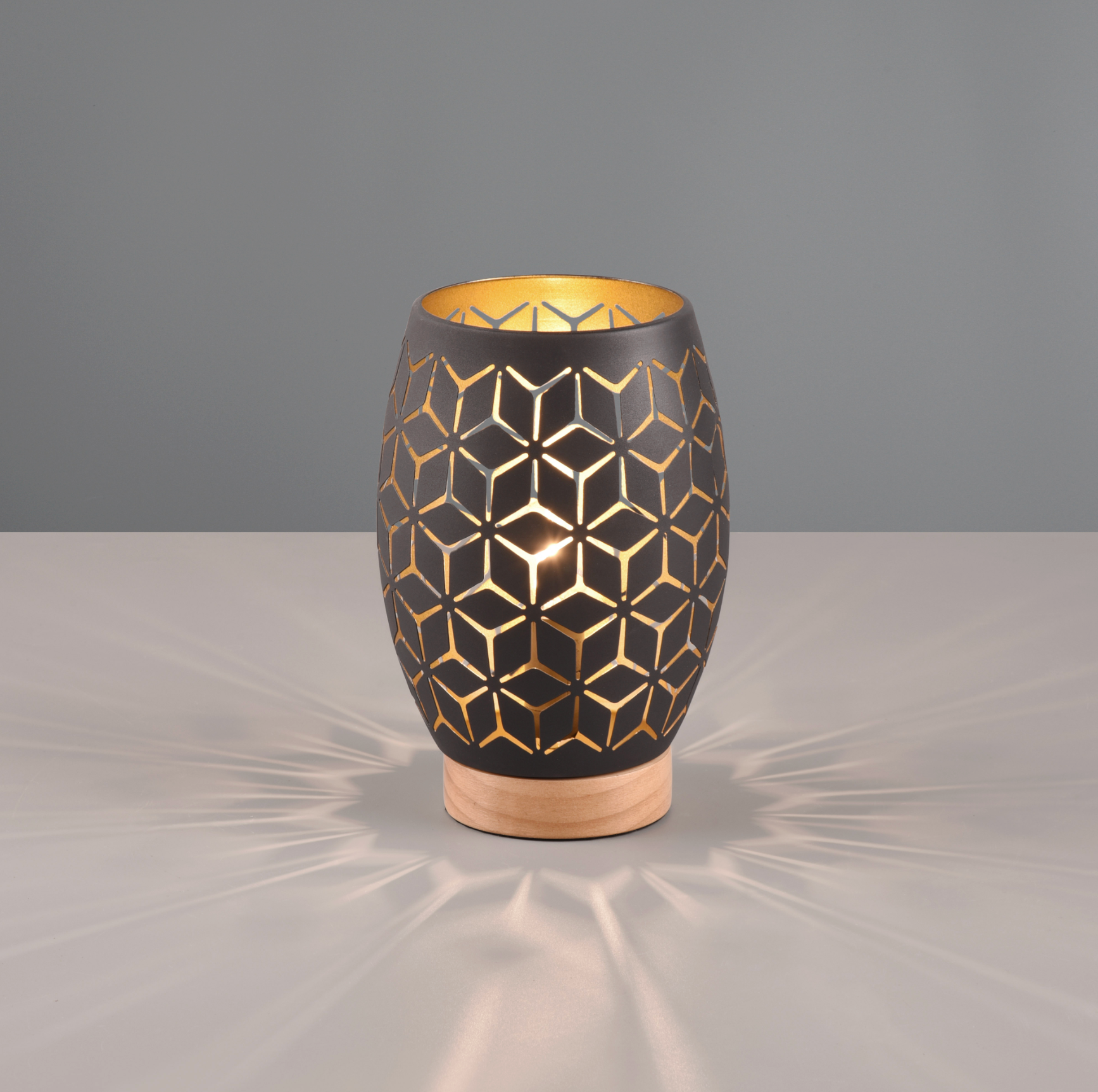 Veioza Decorativa BIDAR 1xE27 Neagra