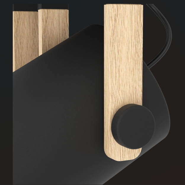 Lustra HORNWOOD Black & Brown 100CM