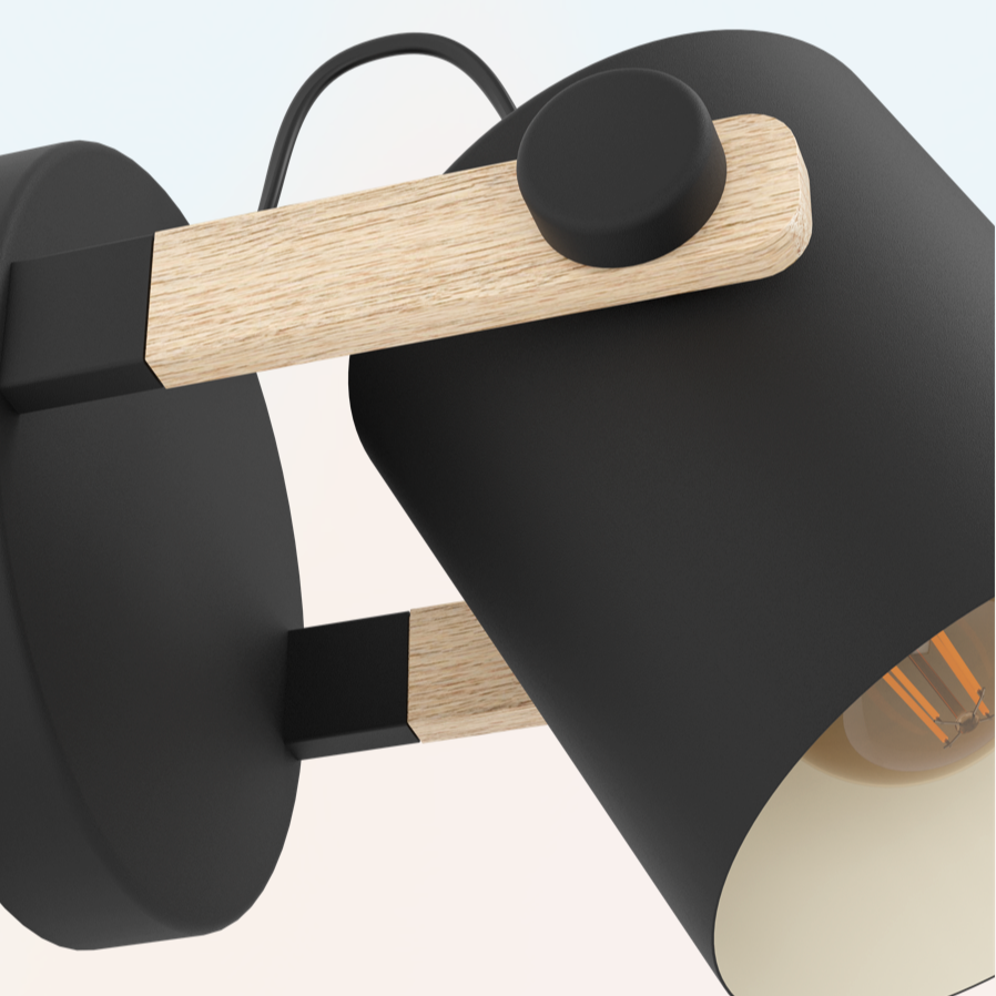 Aplica HORNWOOD Black 17CM EGLO