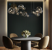 Lustra Abajur Vaya 24xG9 Black Rotunda 120cm