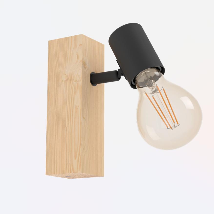 Aplica TOWNSHEND 3 Black & Brown Eglo