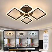 Lustra LED 2+2 DIAMOND Black Echivalent 350W Telecomanda