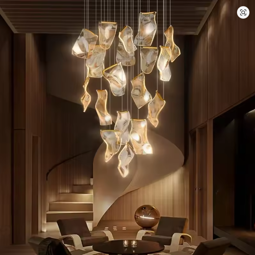 Lustra LED Luxury PAPER QUILL GOLD 18Elemente Echivalent 350W Telecomanda