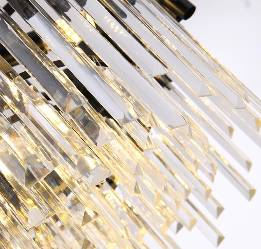 Candelabru Cristal Aplicat Black Tubes Luxury 30cm