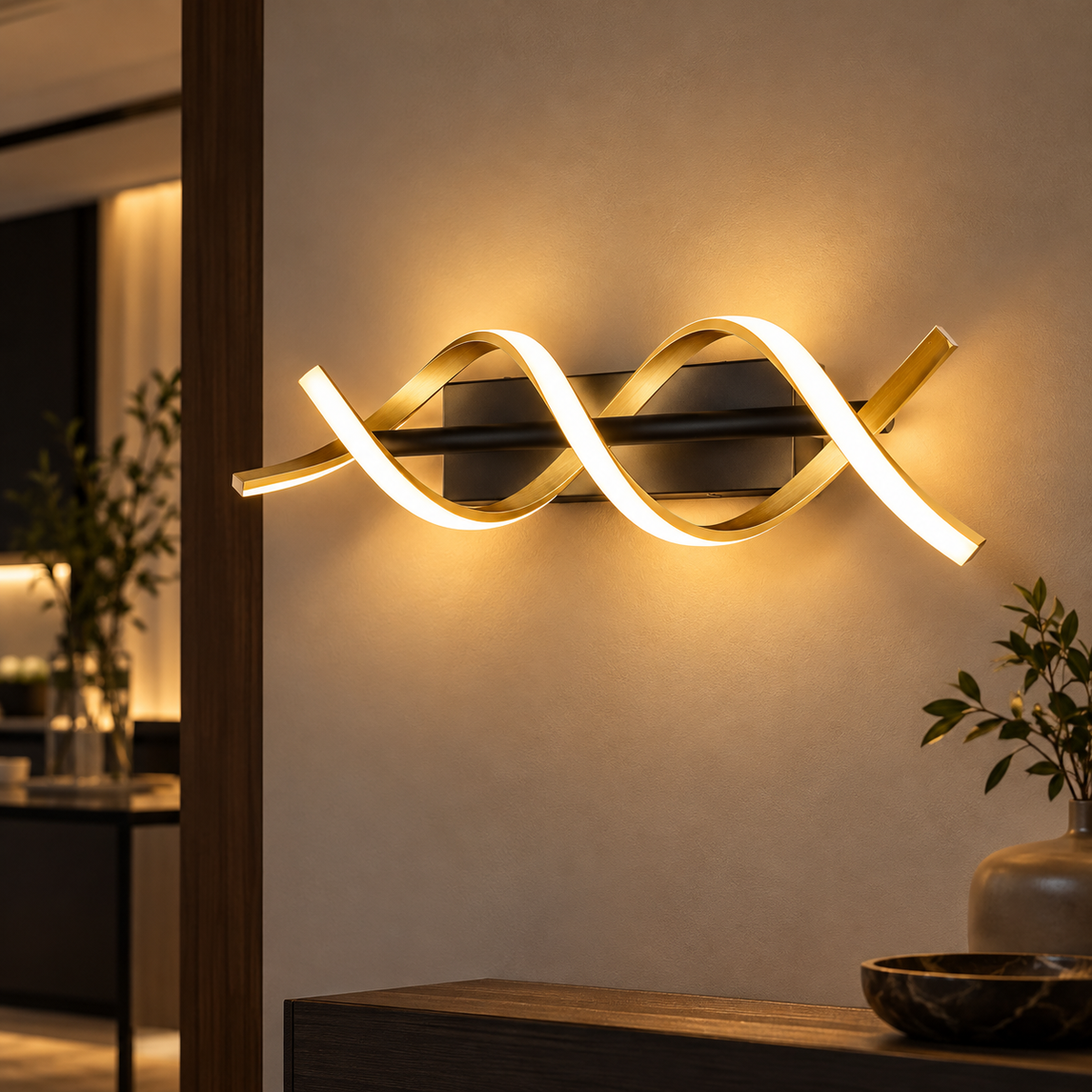 Aplica LED SEQUENCE PREMIUM Gold Echivalent 200W