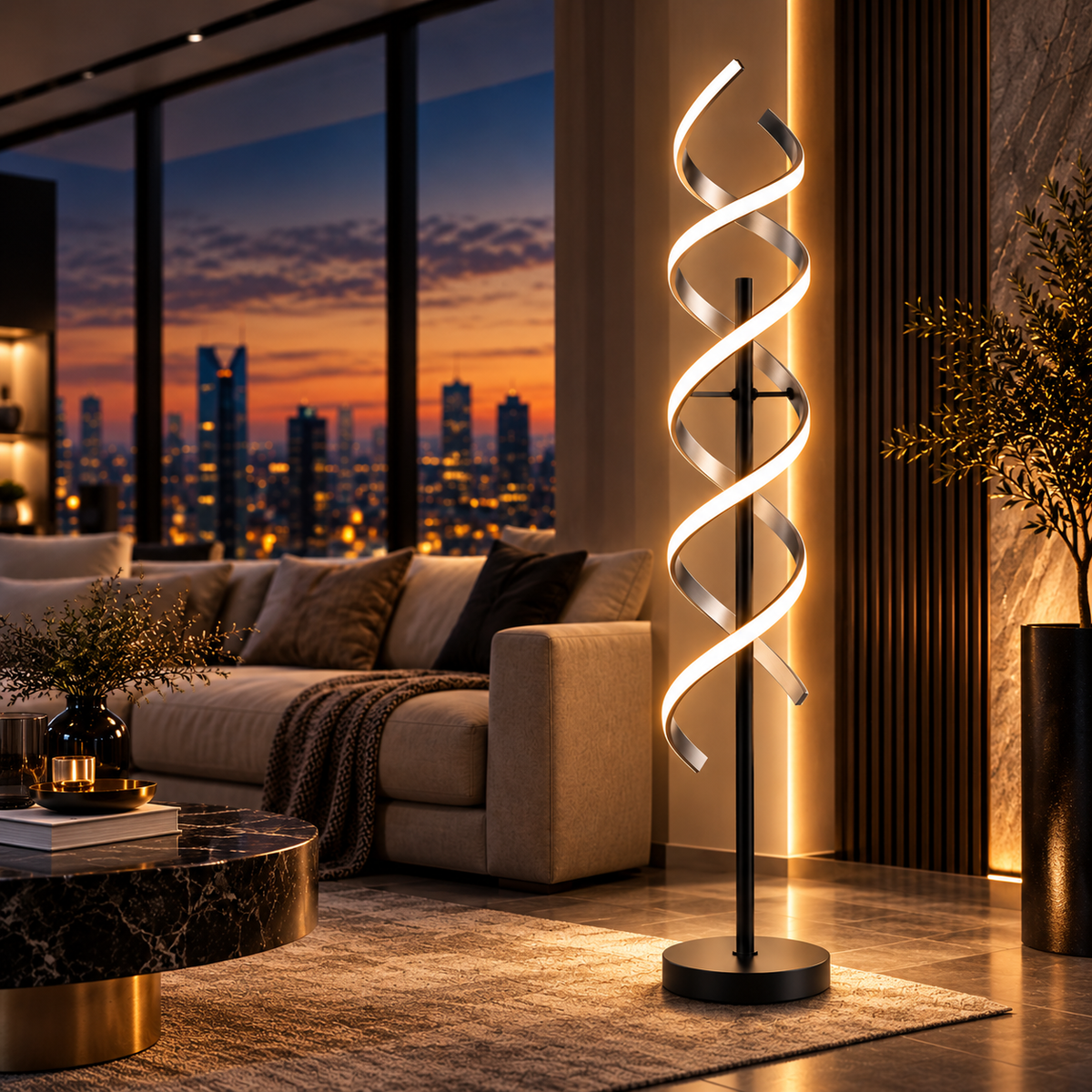 Lampadar Modern SEQUENCE PREMIUM Silver 150CM