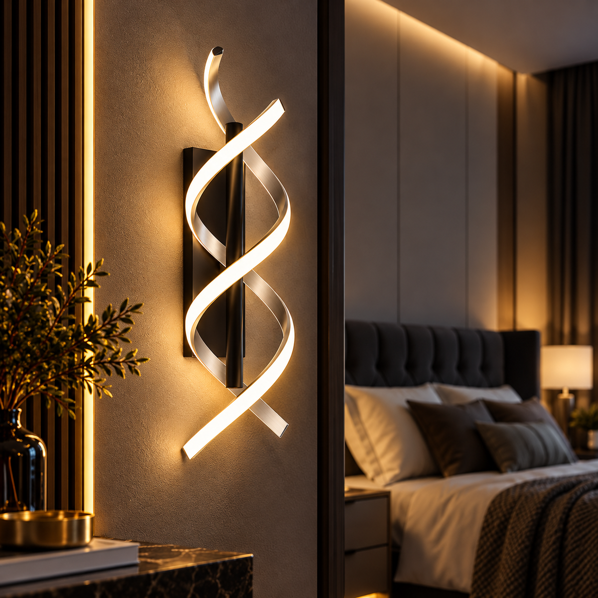 Aplica LED SEQUENCE PREMIUM Silver Echivalent 200W