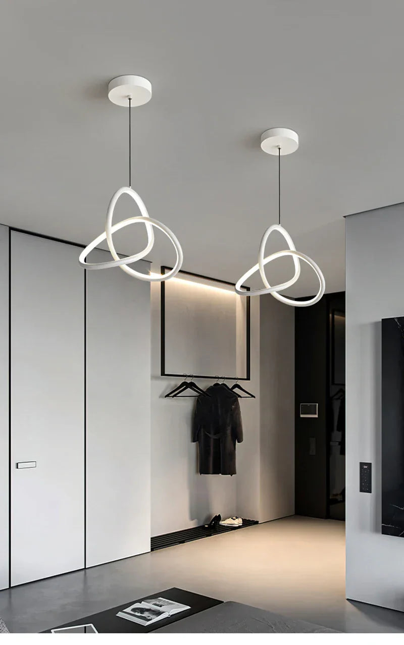 Lustra LED Suspendata TwoRings White Echivalent 200W