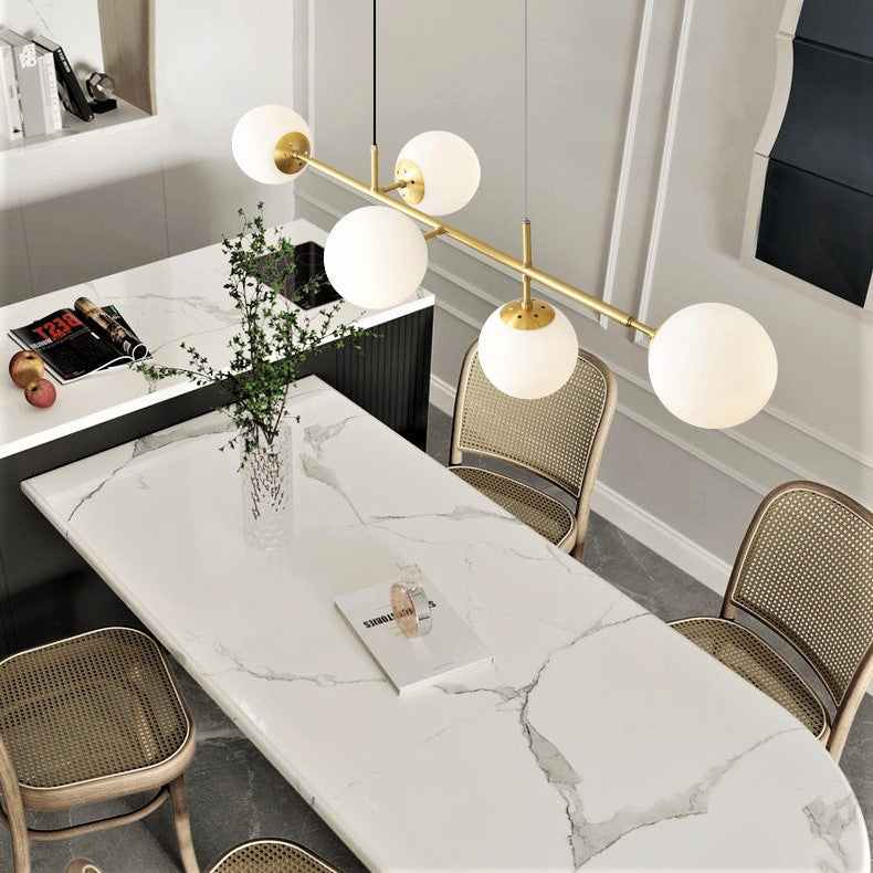 Lustra Abajur MAT GOLD Liniara 6xE27