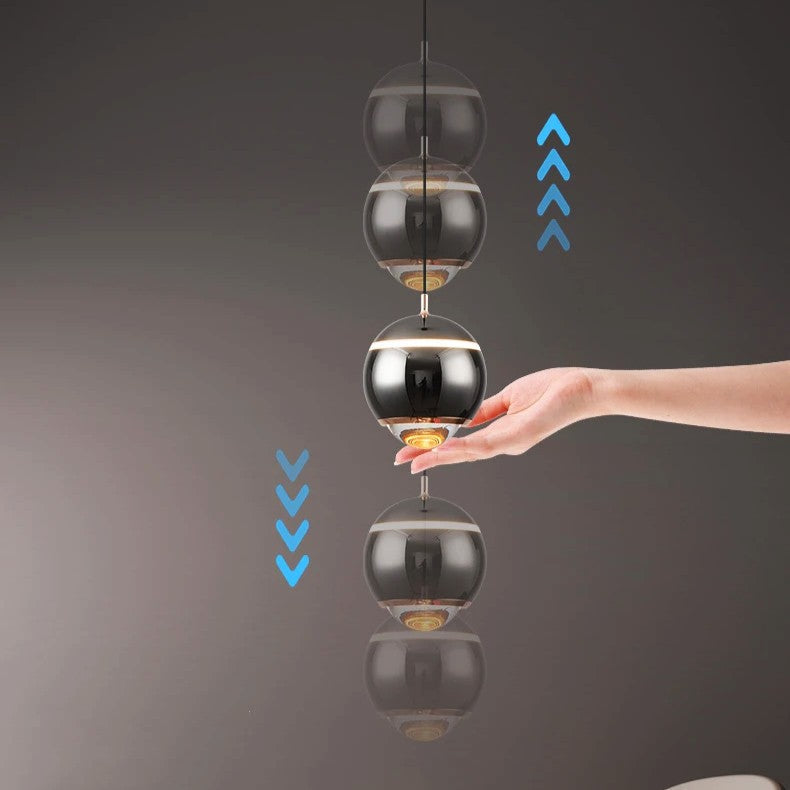 Pendul LED 12W Z3 Auriu Reglabil Pull UP/DOWN