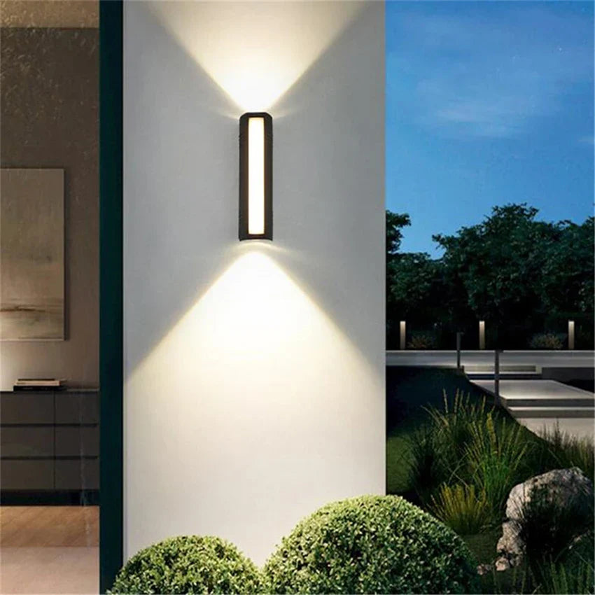 Aplica Led Exterior 12W Neagra Iluminare 3 Unghiuri Wall Light Fixtures
