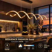 Lustra LED Suspendata SEQUENCE PREMIUM Gold Echivalent 500W