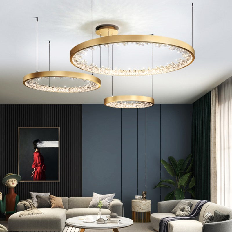 Lustra LED ICE-AGE Gold 3 Segmente Mobile Echivalent 800W