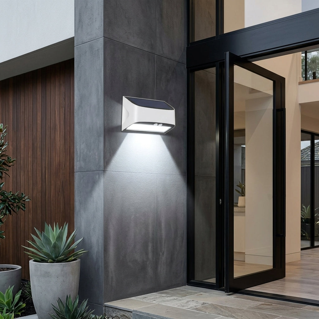 Aplica Solara LED Exterior 6W LITEVAULT SENZOR W1B Alba