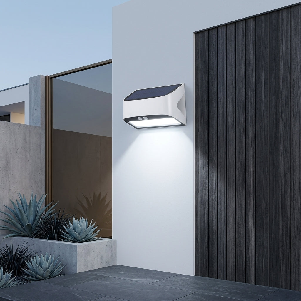 Aplica Solara LED Exterior 6W LITEVAULT SENZOR W1B Alba