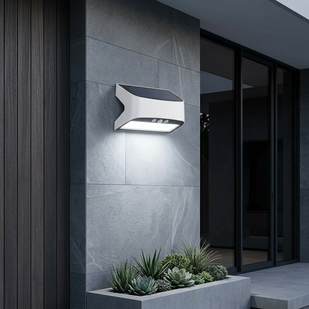 Aplica Solara LED Exterior 6W LITEVAULT SENZOR W1B Alba