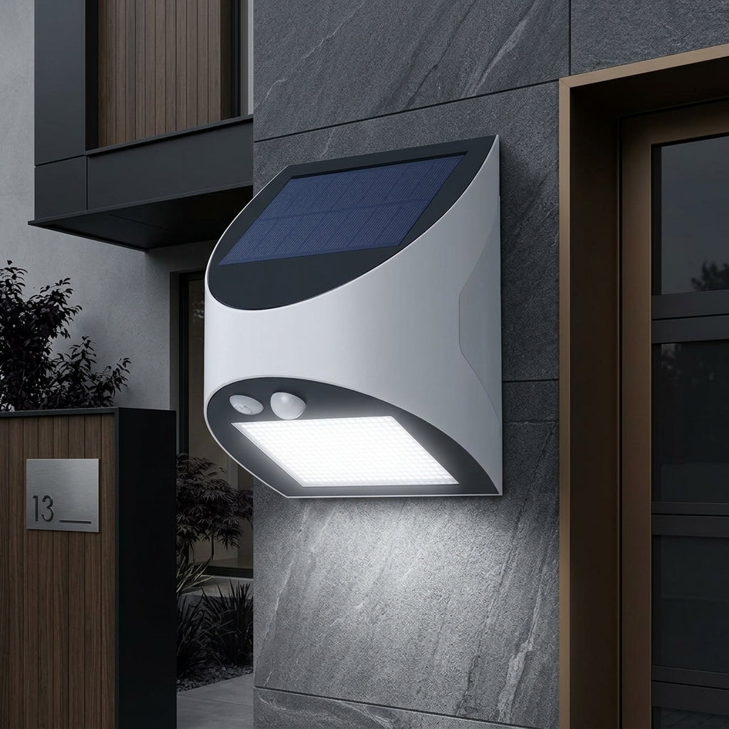 Aplica Solara LED Exterior 3W LITEVAULT SENZOR W1 Alba