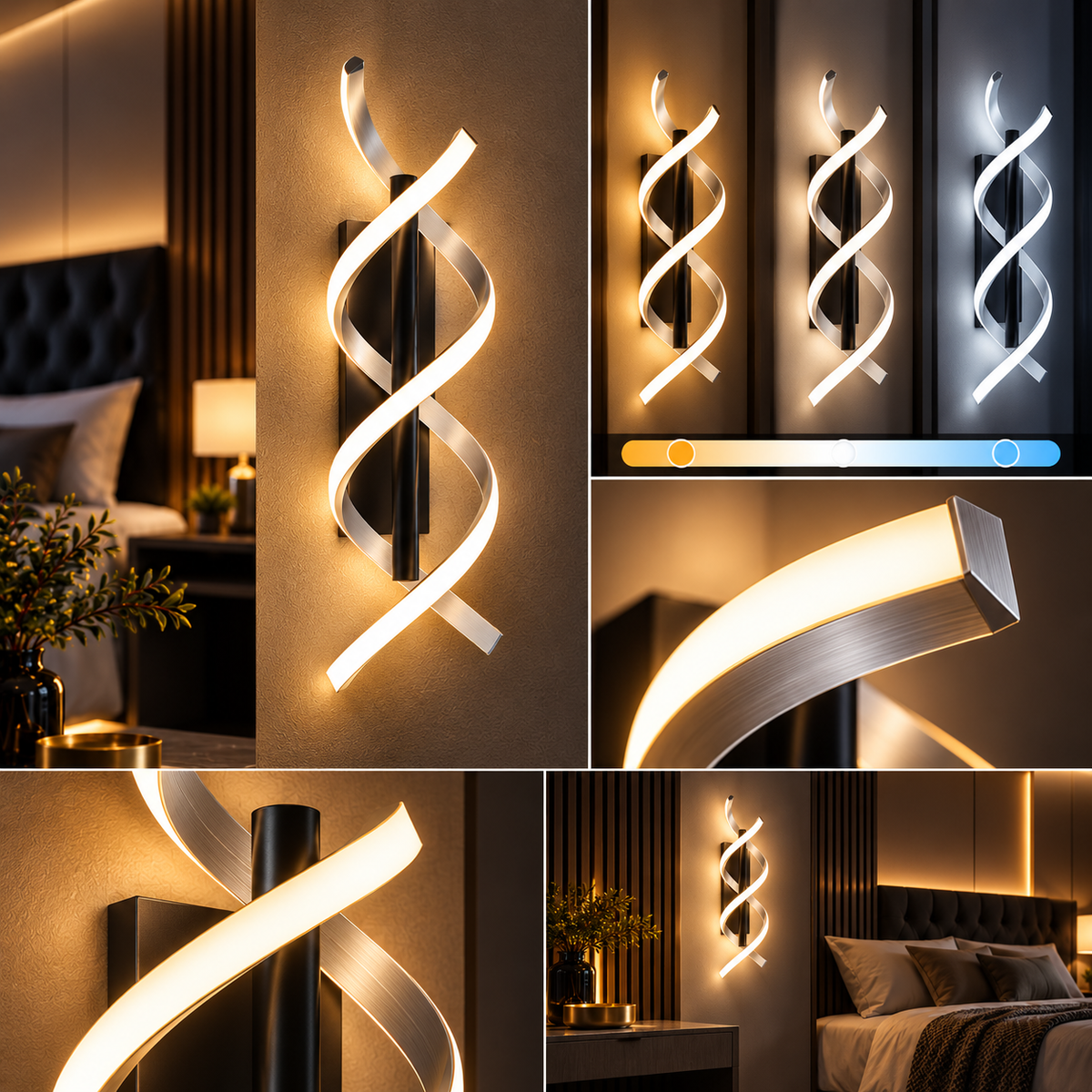 Aplica LED SEQUENCE PREMIUM Silver Echivalent 200W