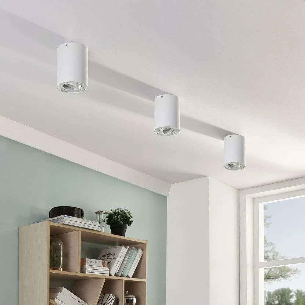 Spot Aplicat Rotund Fascicul Reglabil Alb Dulie GU10 Ø80x100mm