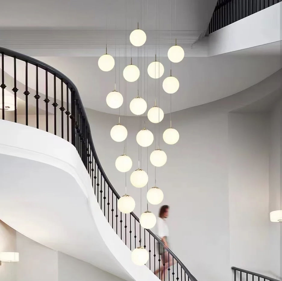 Lustra Abajur Mat GOLD LUXURY STAIRCASE Gigant