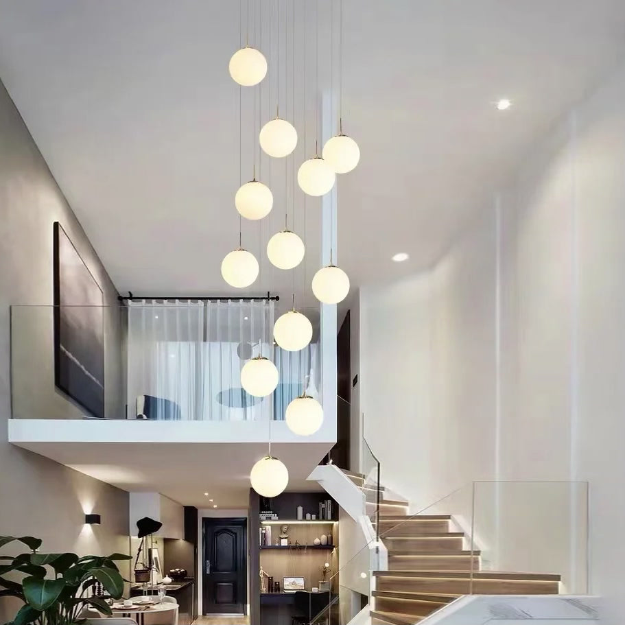 Lustra Abajur Mat GOLD LUXURY STAIRCASE Gigant