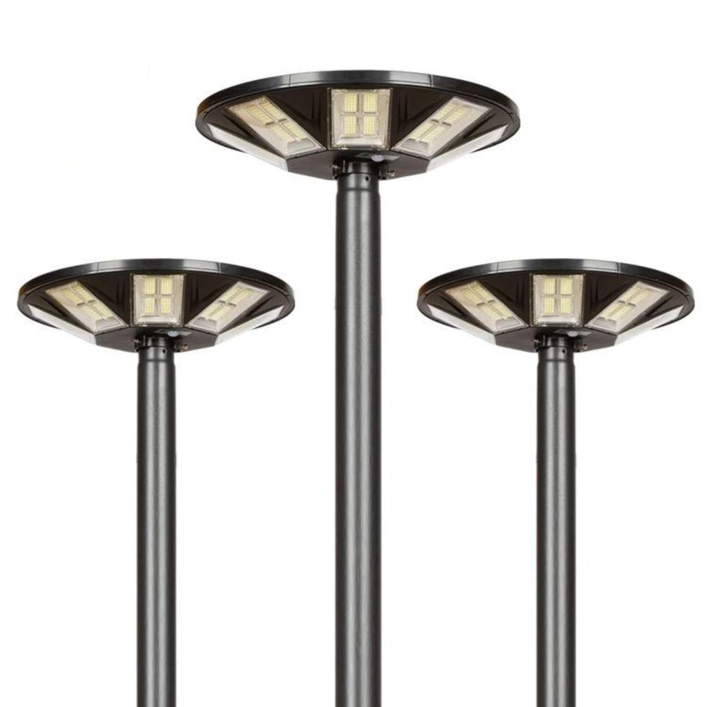 Stalp 2 Metri Echipat cu Lampa LED 400W Incarcare Solara si Telecomanda