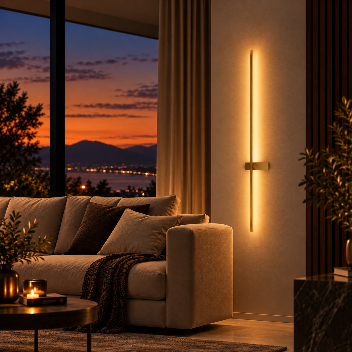 Aplica LED ARCO Gold 90cm CCT Echivalent 150W Premium