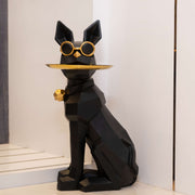 Statueta Decorativa Geometrica Obsidian Bulldog 68CM