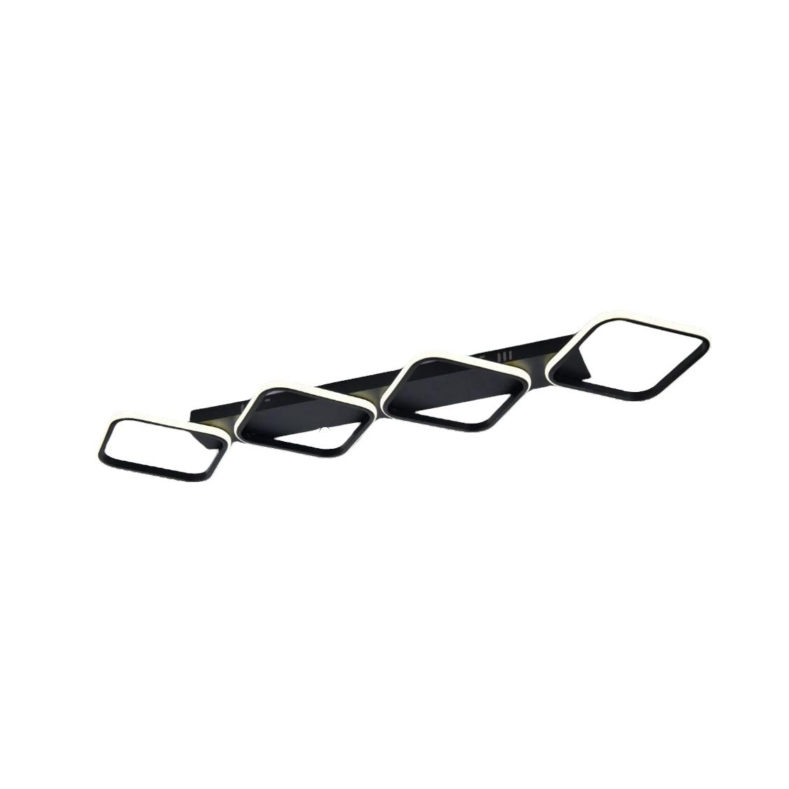 Lustra LED Maxi Lumara Black Echivalent 400W Telecomanda NEAGRA / SQUARE DESIGN / 112CM Lighting Fixtures