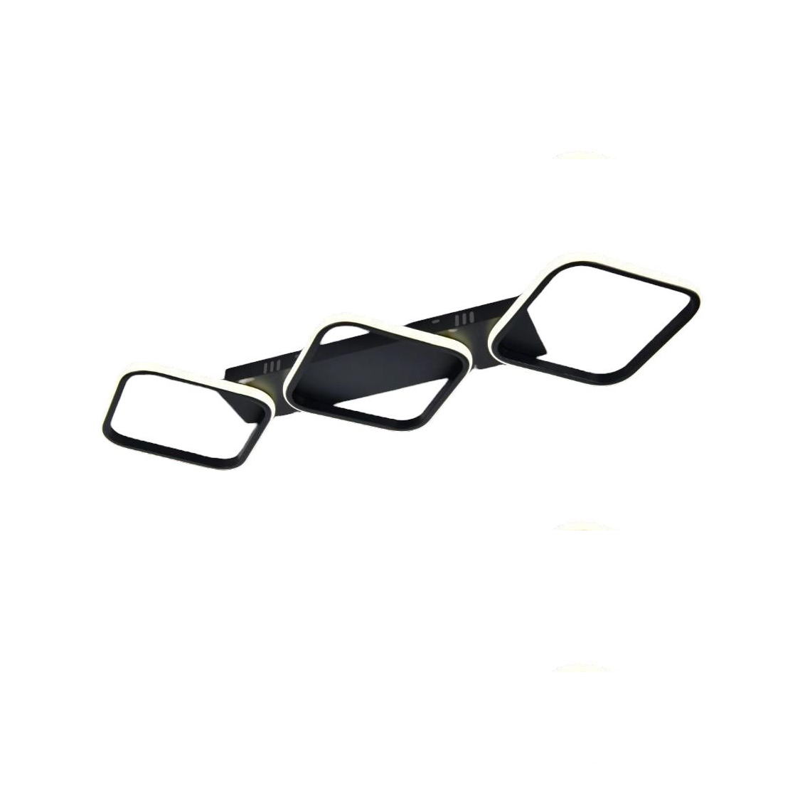 Lustra LED Lumara Black Echivalent 300W Telecomanda NEAGRA / SQUARE DESIGN / 83CM Lighting Fixtures
